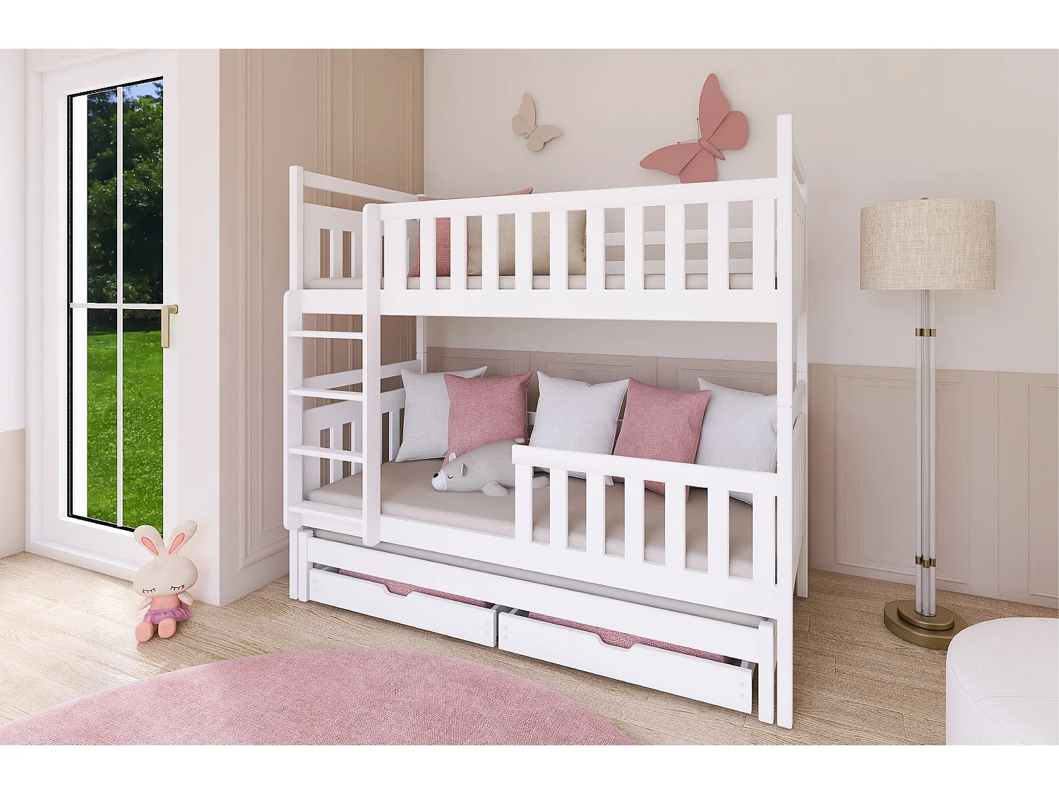 Klara Letto a castello 90x190 Grigio