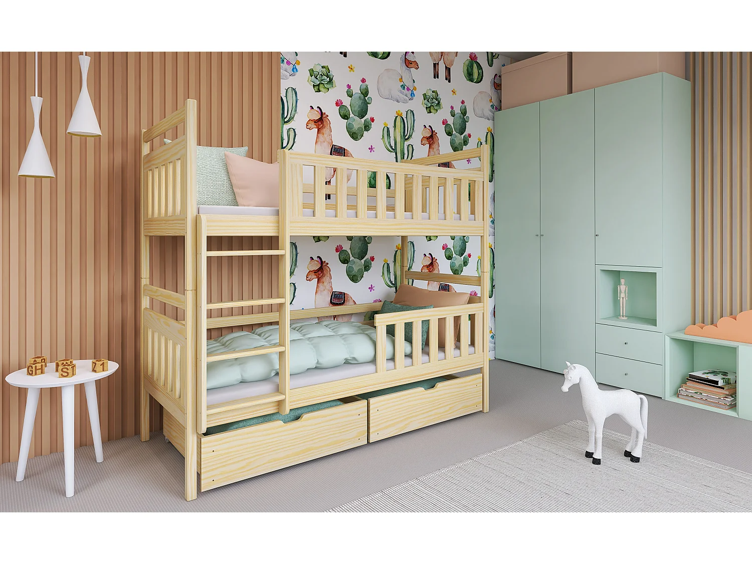 Letto a castello Monika 90x190 Beige