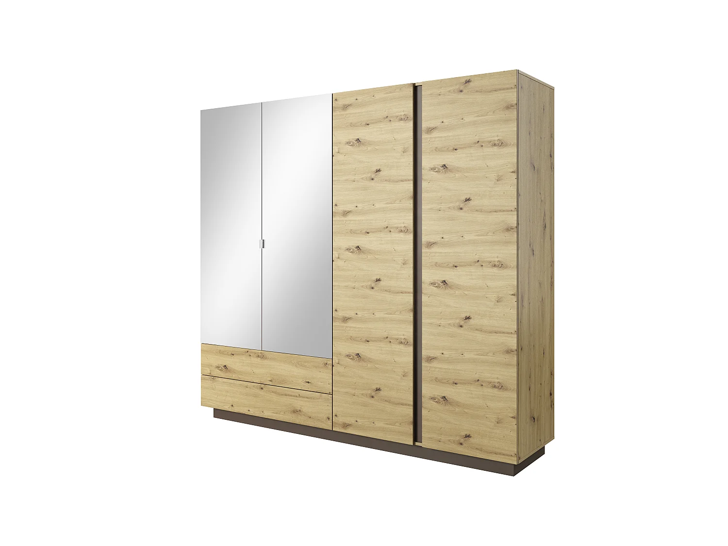 Armadio a tre ante ARCO LED 220x54x203 Grigio