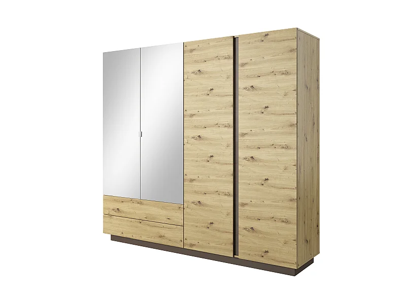 Armoire à portes battantes ARCO LED 220x54x203 Gris