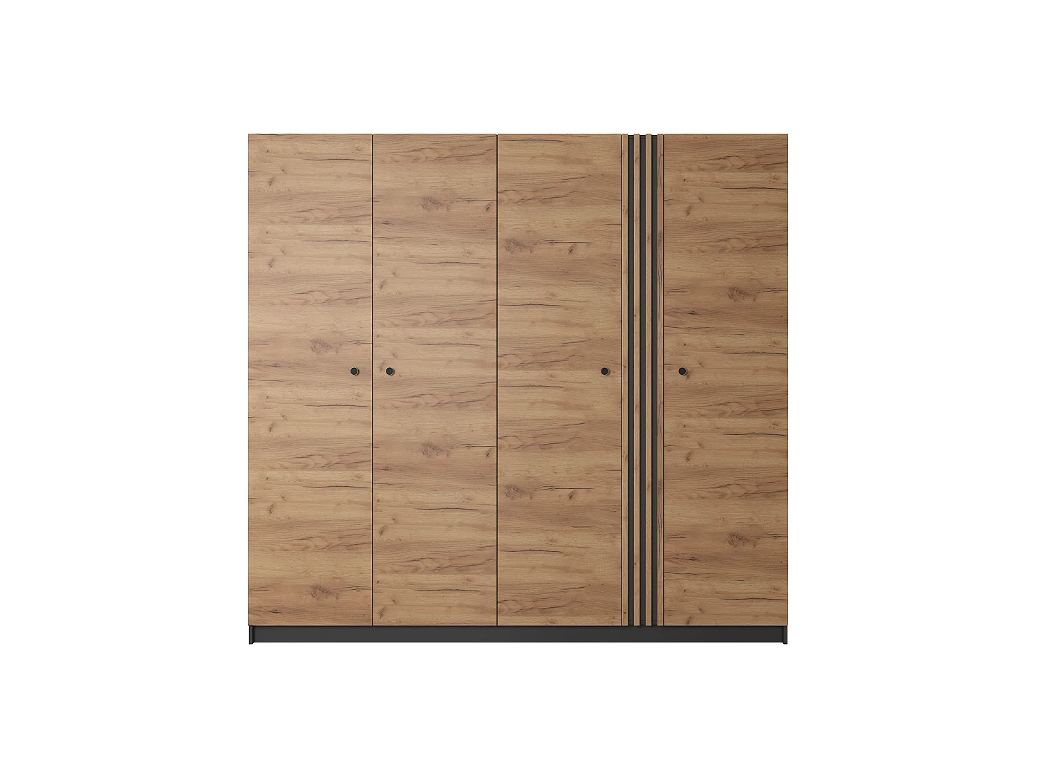 Armadio ad ante battenti DECO LED 220x54x209 Crema & Grigio