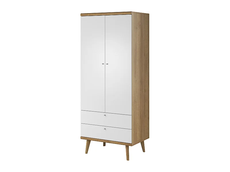 Armoire à portes battantes PRIMO PSZ80 80x56x197 Crème & Blanc
