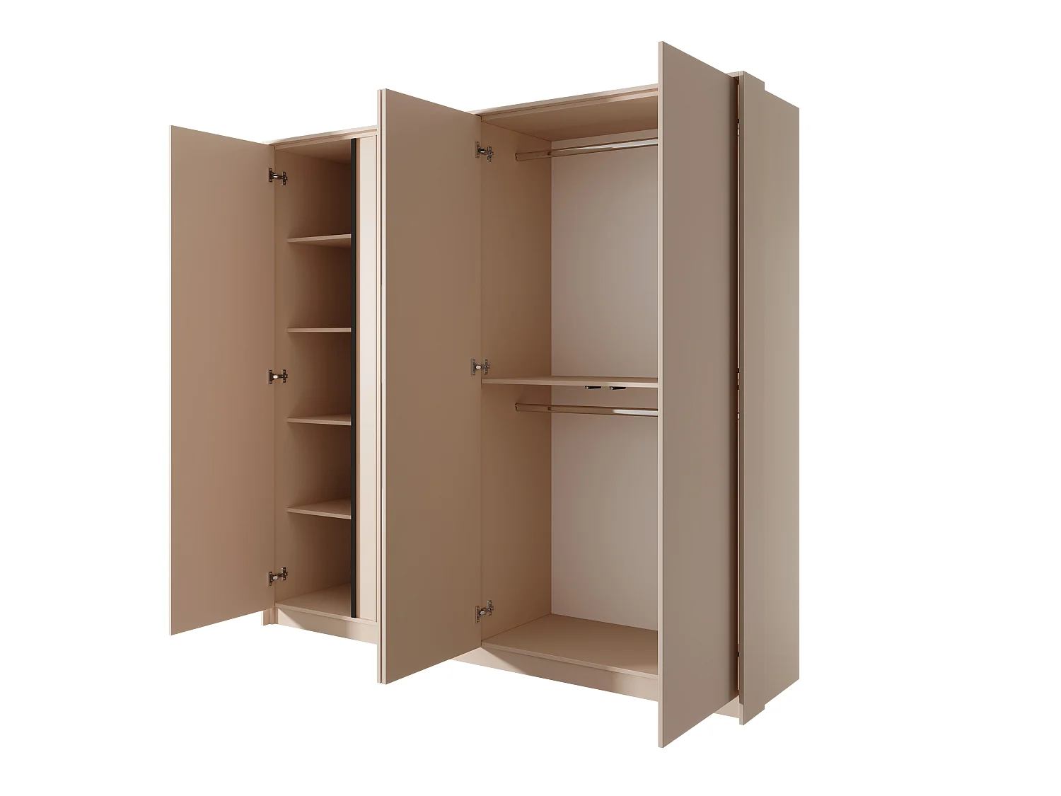 Armoire à portes battantes DAST 230 LED 224x56x210 Rose