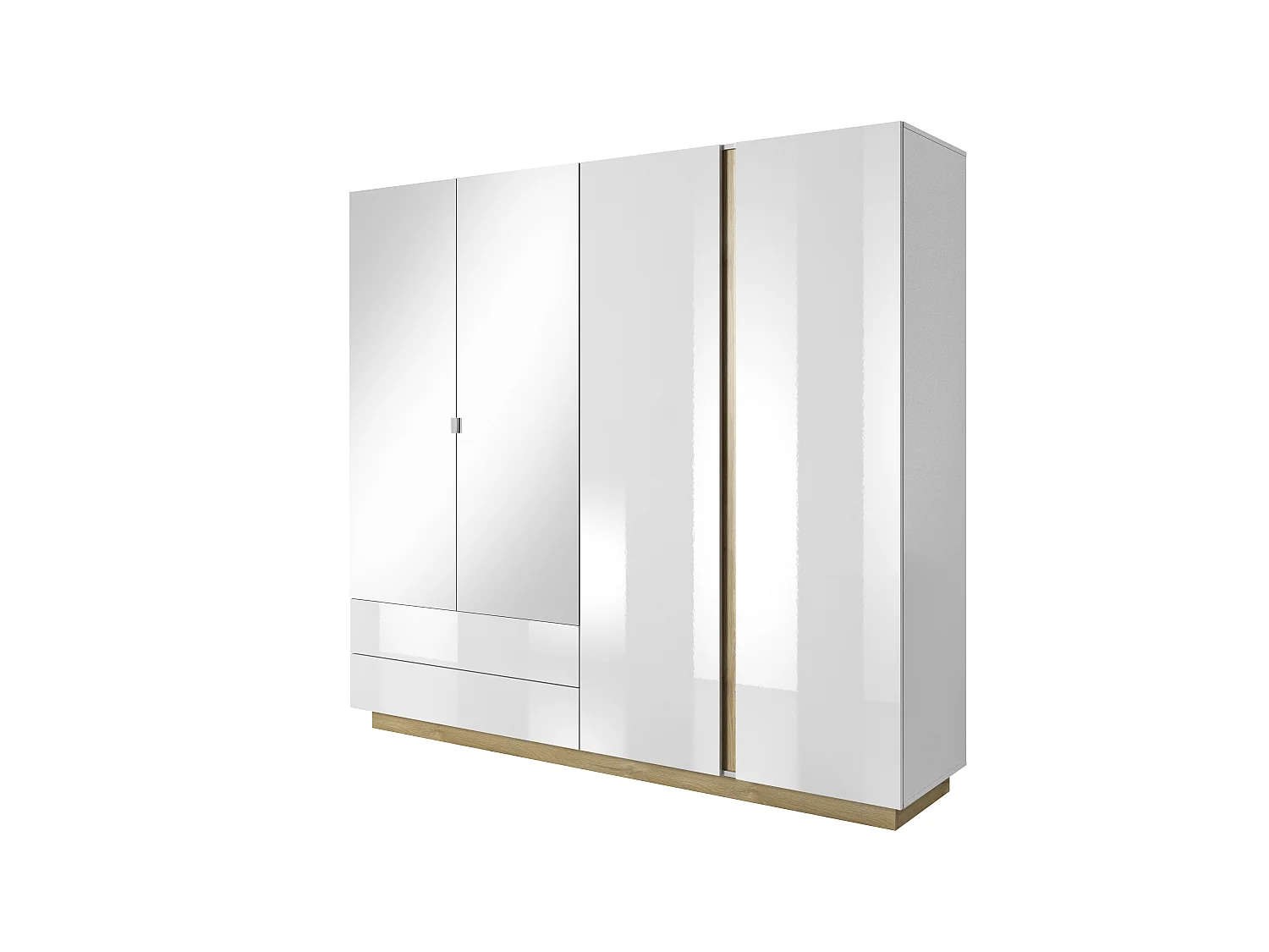 Armadio a tre ante ARCO LED 220x54x203 Bianco