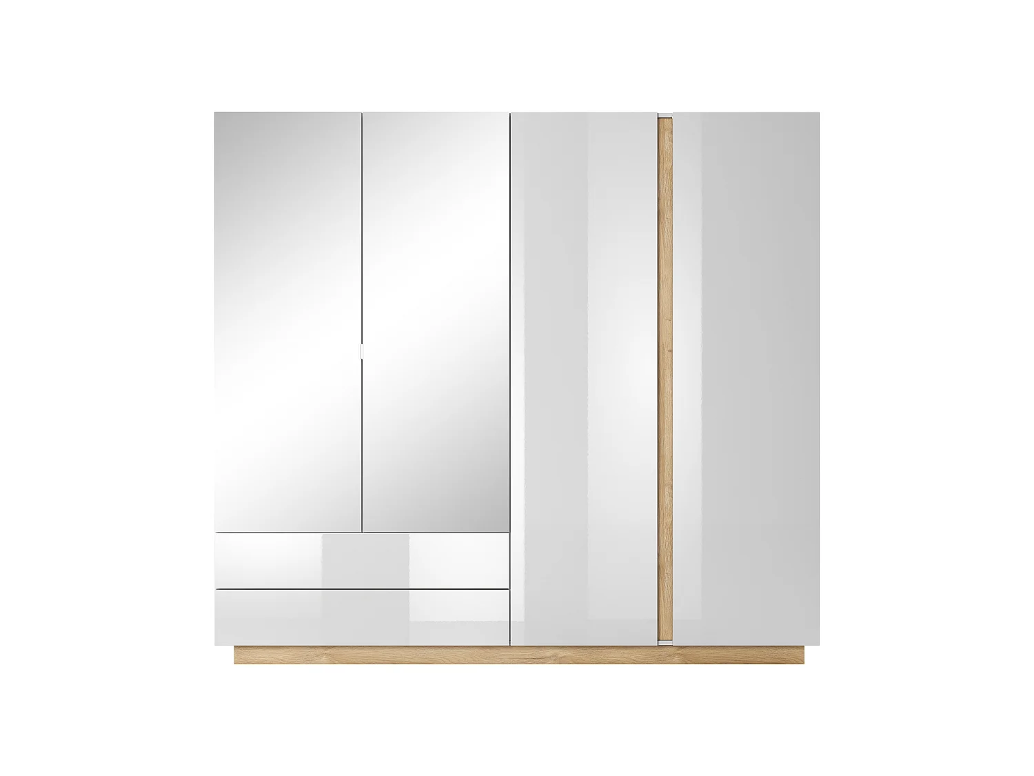 Armoire à portes battantes ARCO LED 220x54x203 Blanc