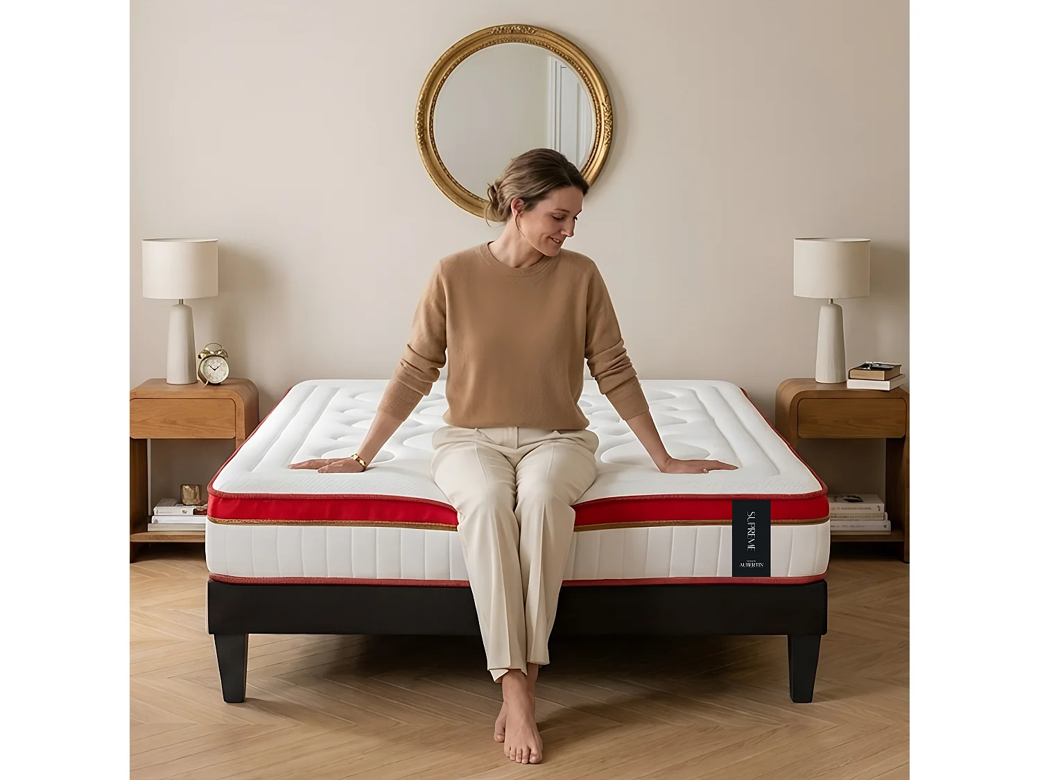 Matelas Suprême 140x190 cm - Mousse HD mémoire - Ép. 24 cm
