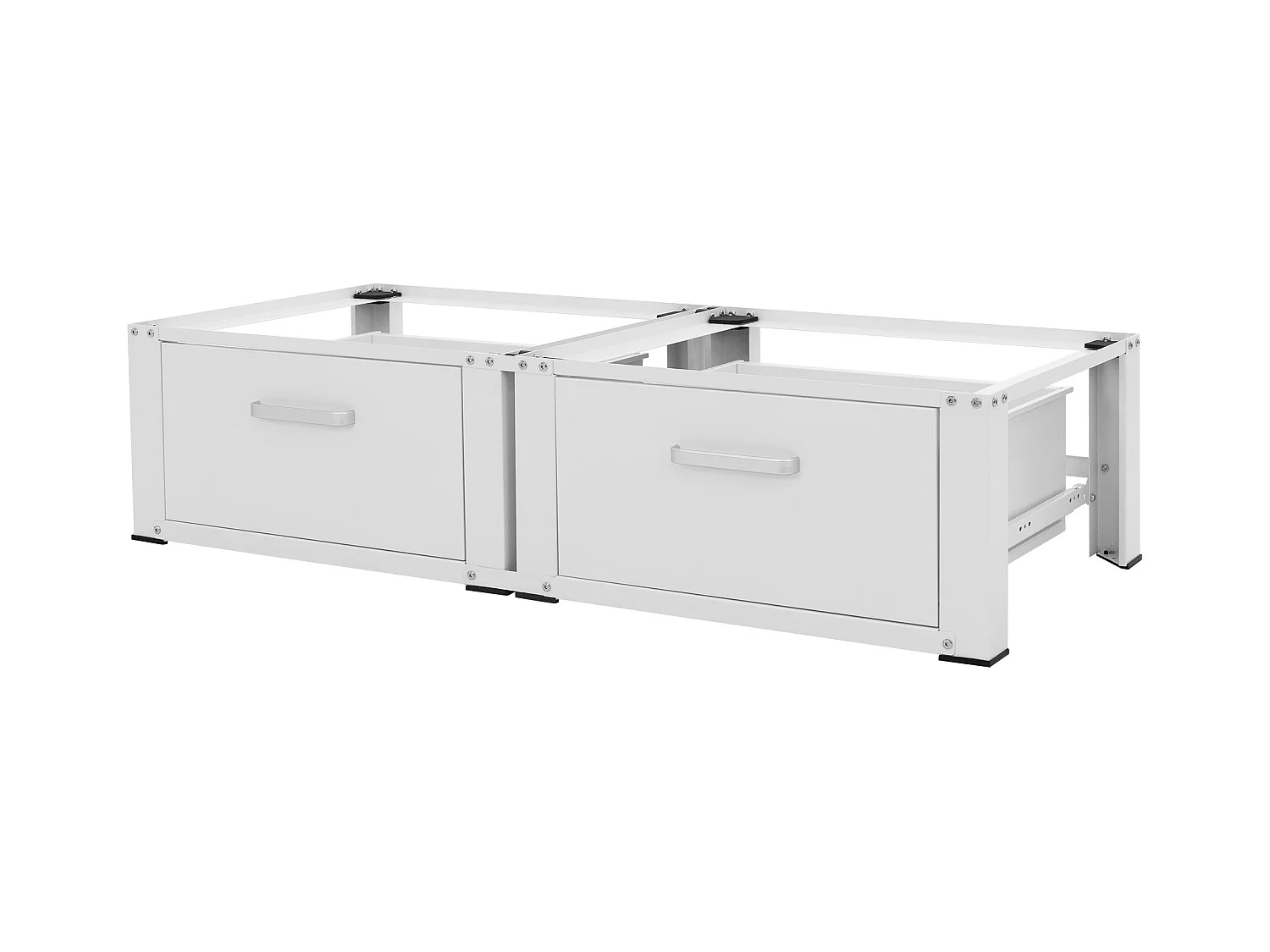 Socle machine à laver double avec tiroirs base sèche-linge blanc ML-DESIGN