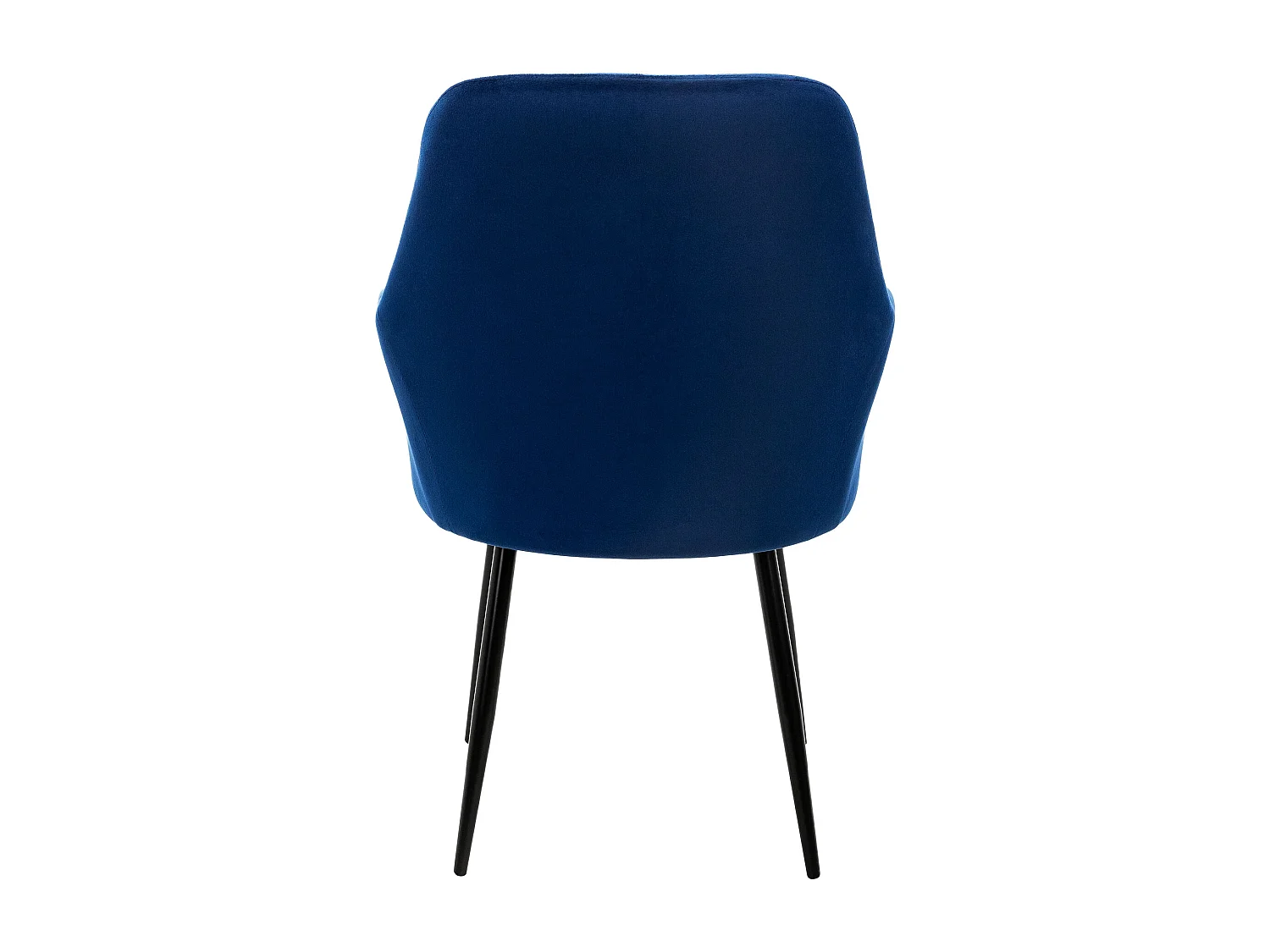 Set di 4 sedie da pranzo effetto velluto blu scuro retrò regolabili in altezza