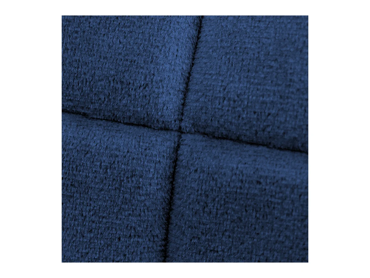 Conjunto de 4 sillas de comedor retro efecto terciopelo azul oscuro altura regulable