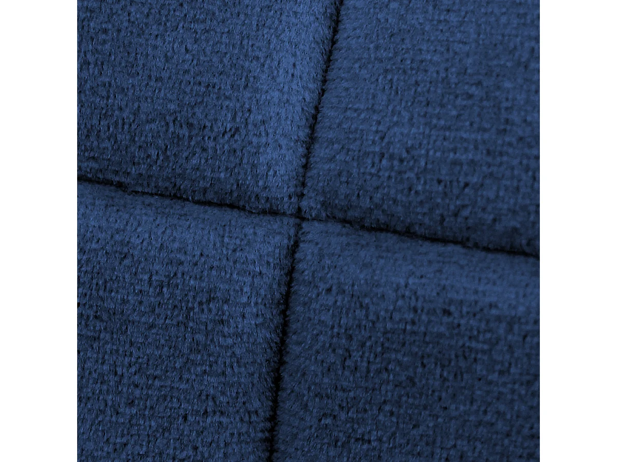 Conjunto de 4 sillas de comedor retro efecto terciopelo azul oscuro altura regulable