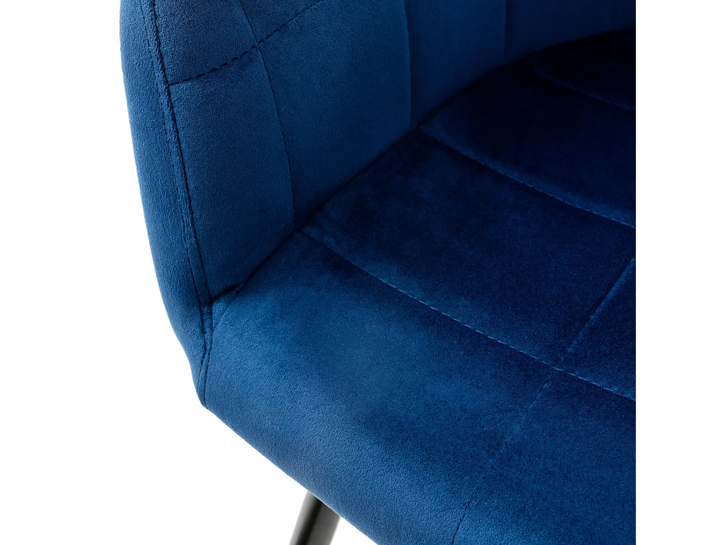 Juego de 6 sillas de comedor retro efecto terciopelo azul oscuro regulables en altura ML-DESIGN