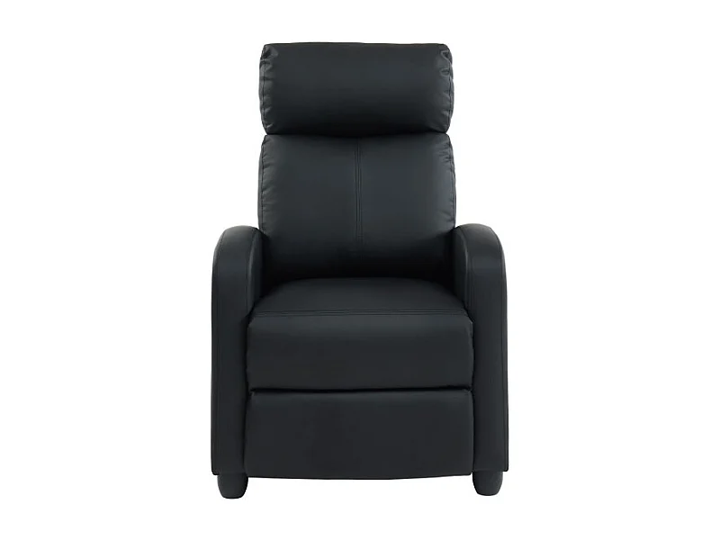 Fauteuil inclinable ALVA en PU noir fonction push back