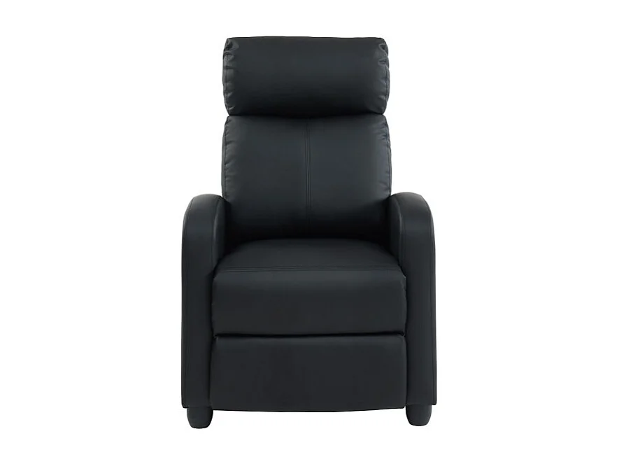 Fauteuil inclinable ALVA en PU noir fonction push back