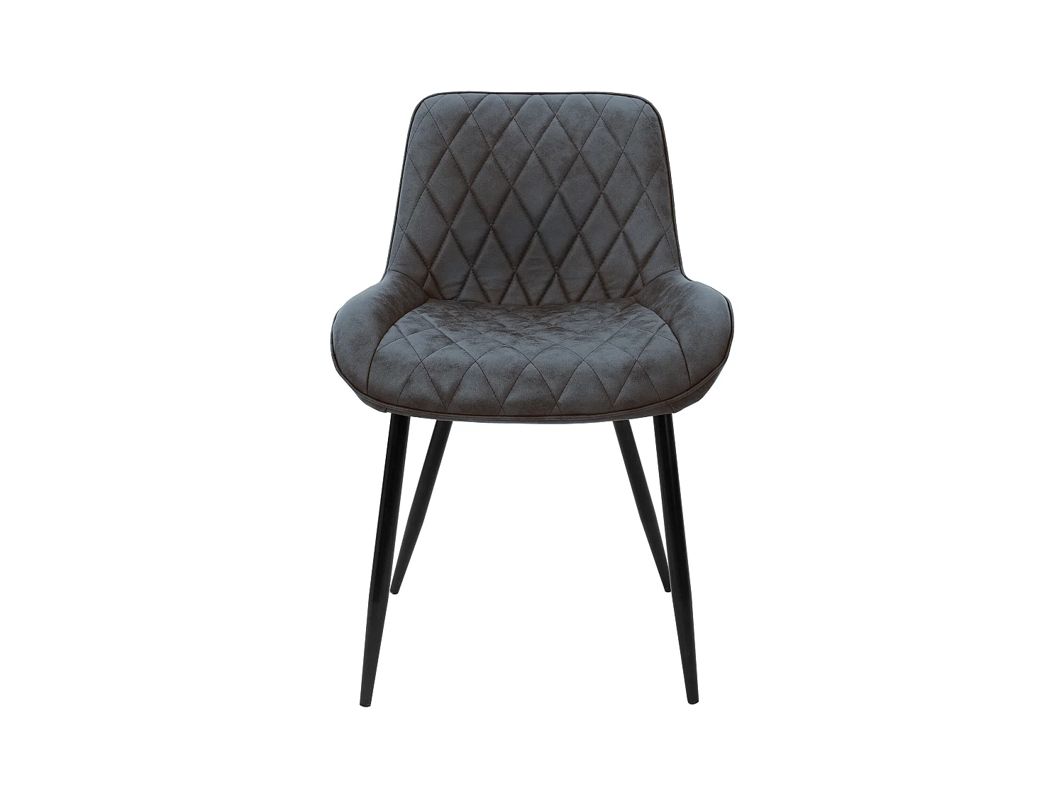 Lot de 2 chaises de salle à manger Chaise de salon Chaise de cuisine Anthracite Similicuir PU