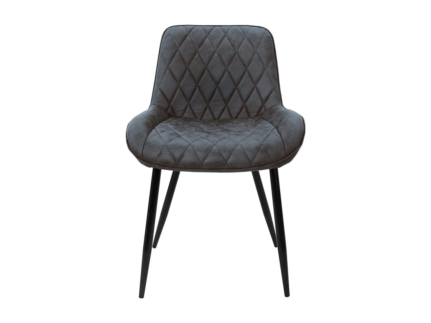 Set di 2 sedie da sala da pranzo sedie da soggiorno sedia da cucina antracite finta pelle PU