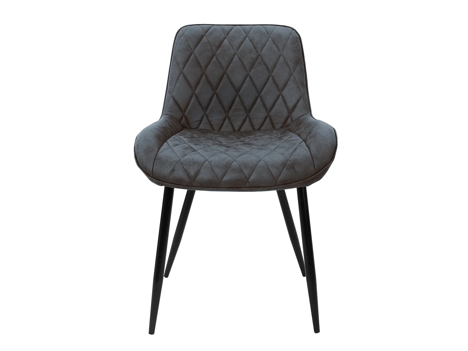 Set di 2 sedie da sala da pranzo sedie da soggiorno sedia da cucina antracite finta pelle PU