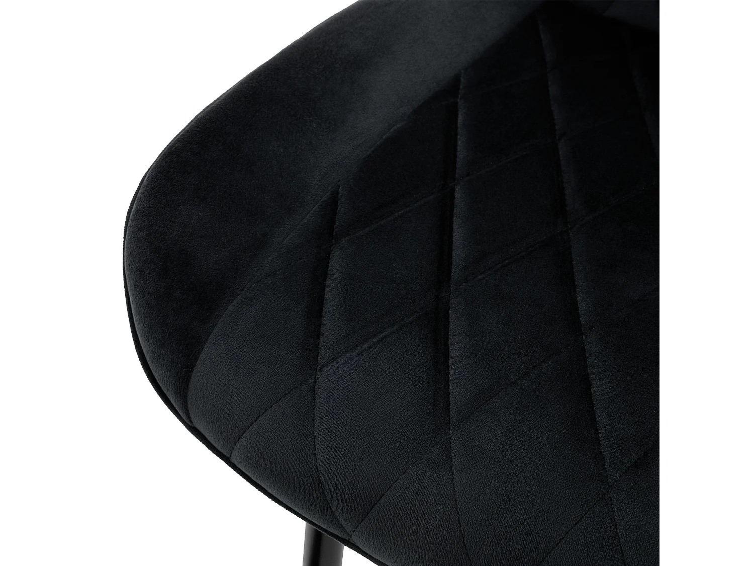 Lote de 2 sillas de comedor sillas de salón silla de cocina terciopelo negro