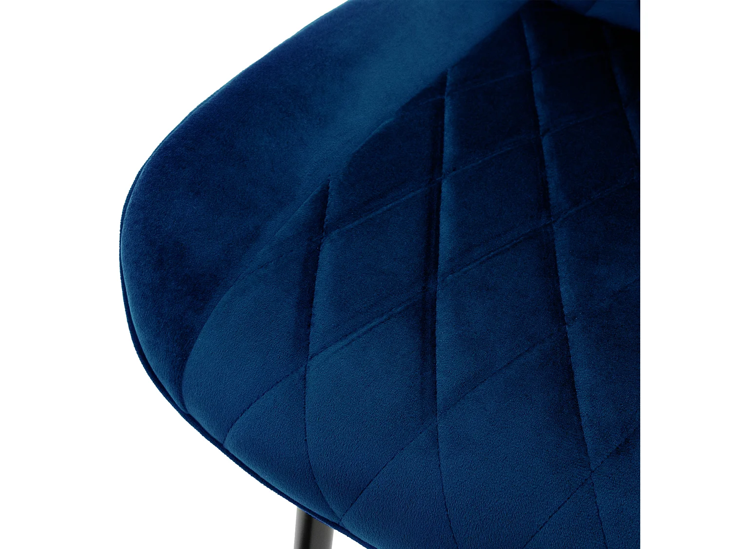 Lot de 2 chaises de salle à manger Chaises de salon Chaise de cuisine Bleu foncé Velours