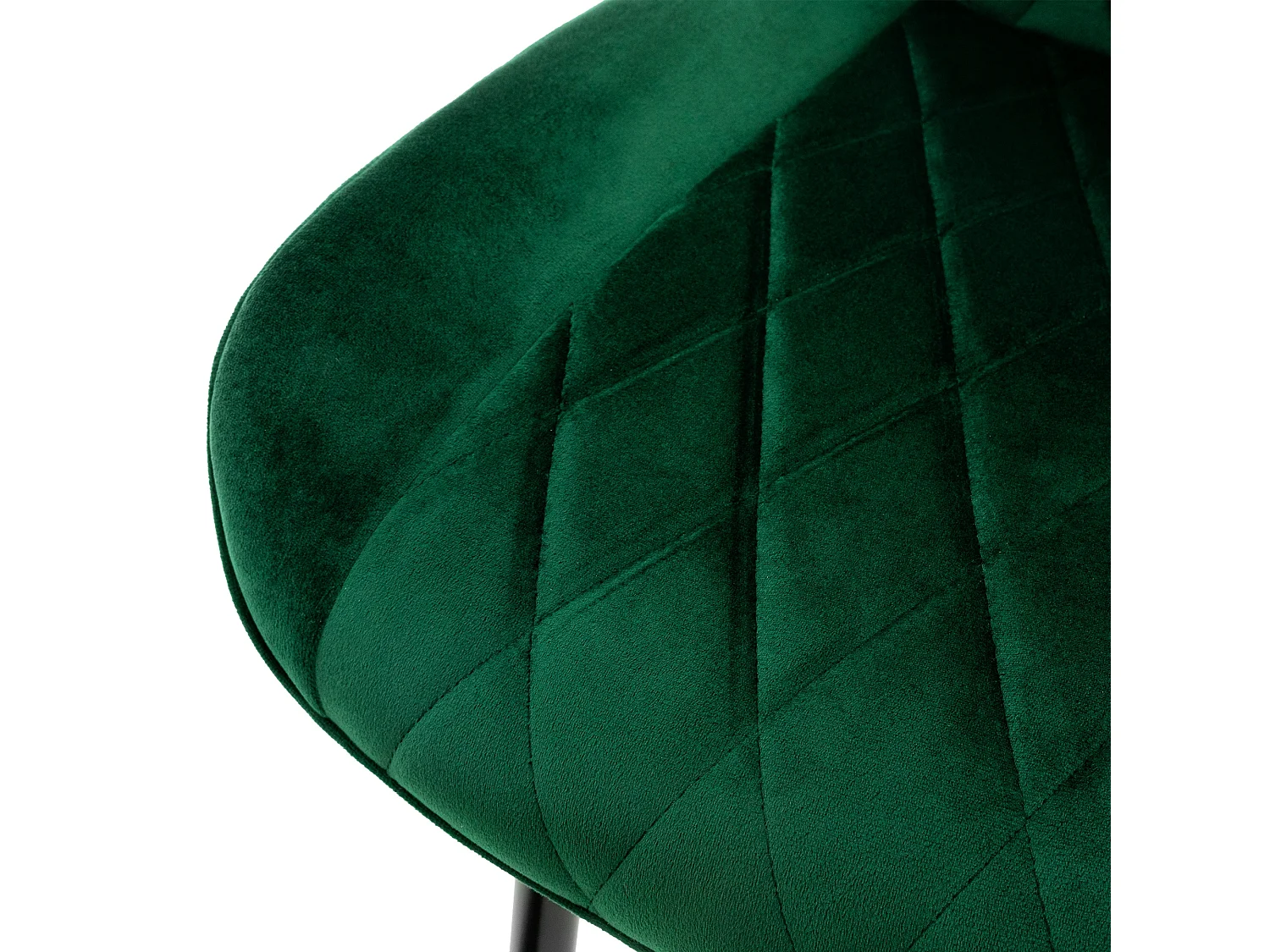 Lot de 2 chaises de salle à manger Chaise de salon Chaise de cuisine Vert foncé velours