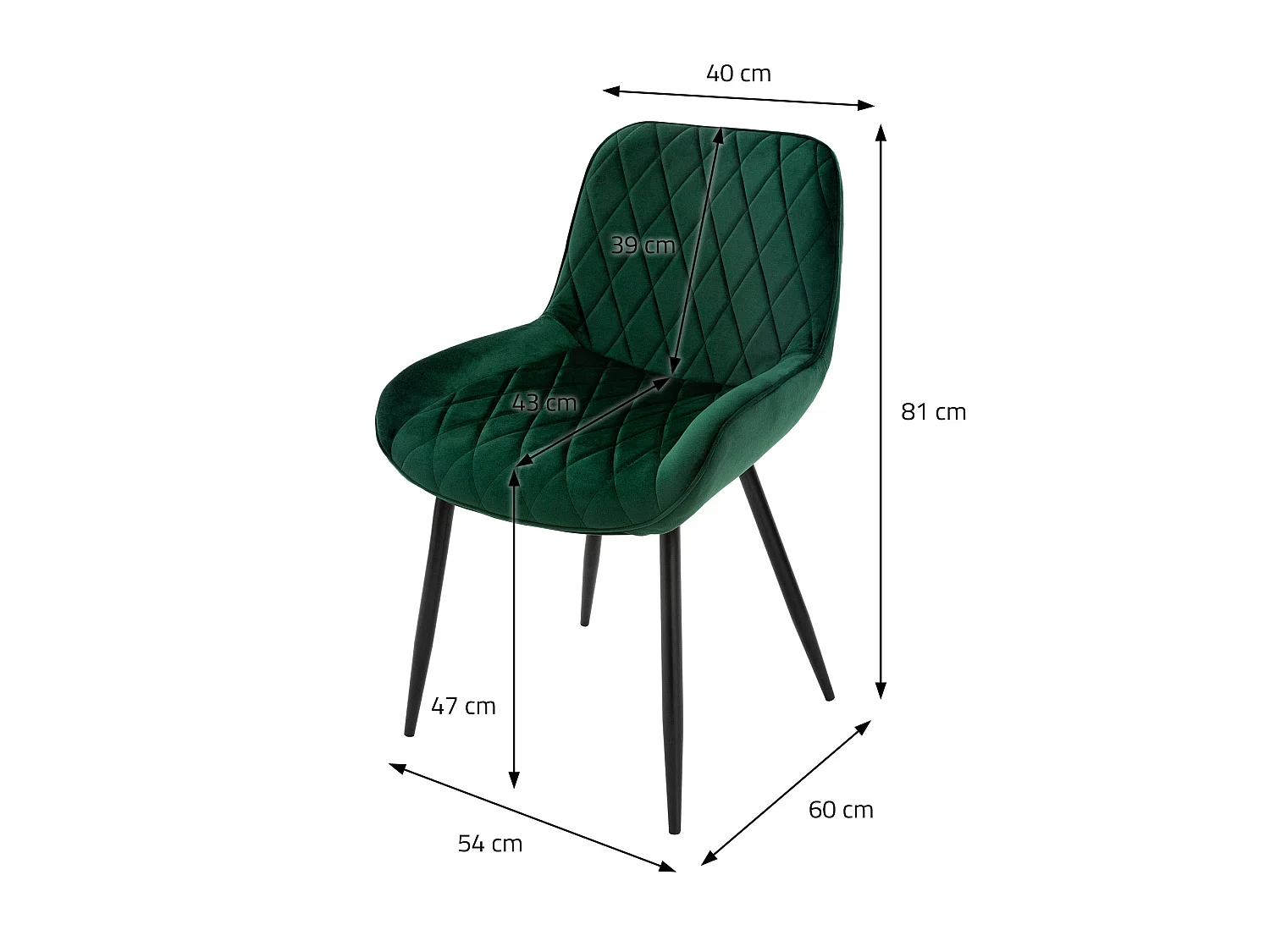 ML-Design 2x Sillas de comedor verde tapizado retro aspecto de terciopelo con patas metal, respaldo y apoyabrazos sillón moderno para hogar oficina
