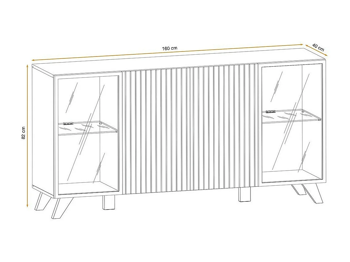 Buffet design NIELSEN – 160 cm avec éclairage LED intégré