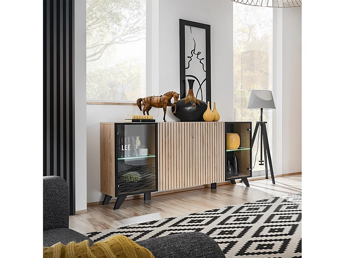 Buffet design NIELSEN – 160 cm avec éclairage LED intégré