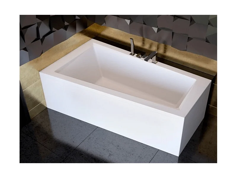 Baignoire d'angle GAUCHE INTIMA 150 ou 160 cm AVEC TABLIER - Dimensions: 160cm