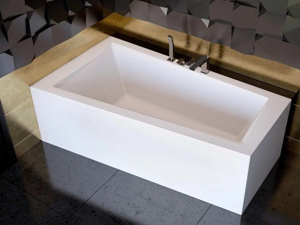 Baignoire d'angle GAUCHE INTIMA 150 ou 160 cm AVEC TABLIER - Dimensions: 160cm