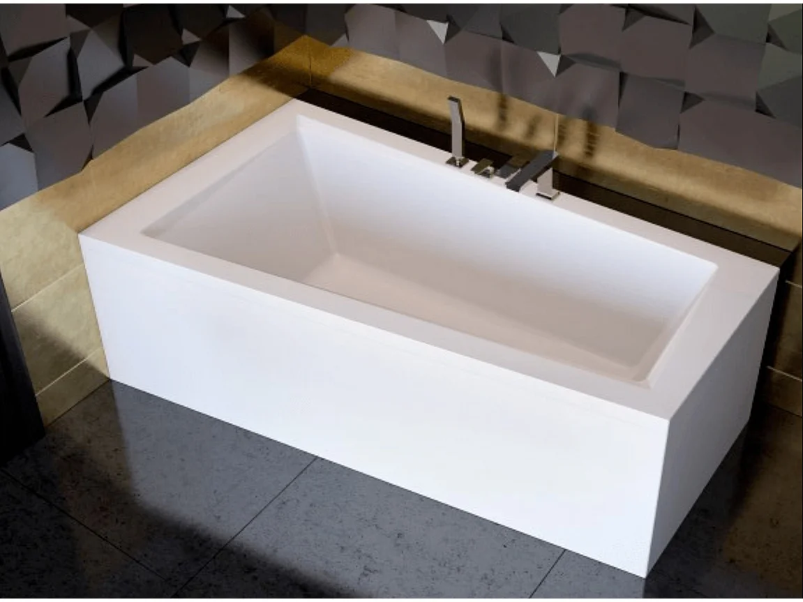 Baignoire d'angle GAUCHE INTIMA 150 ou 160 cm AVEC TABLIER - Dimensions: 160cm