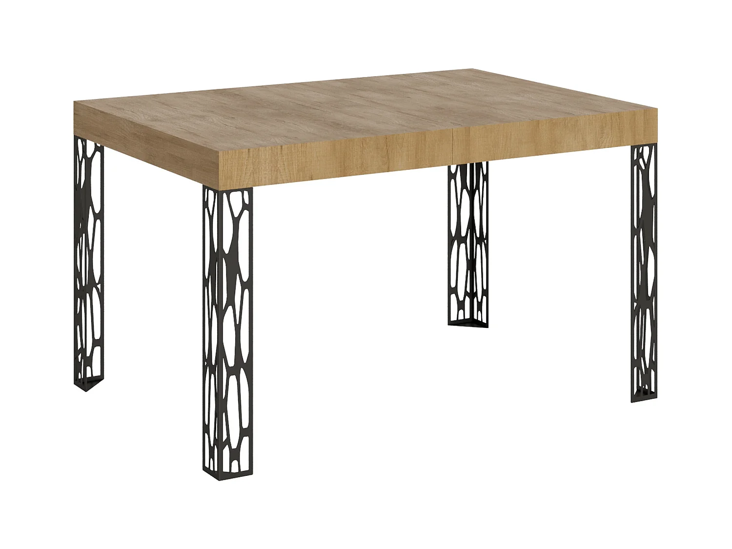 Table extensible 90x130/234 cm Ghibli Chêne Nature cadre Anthracite