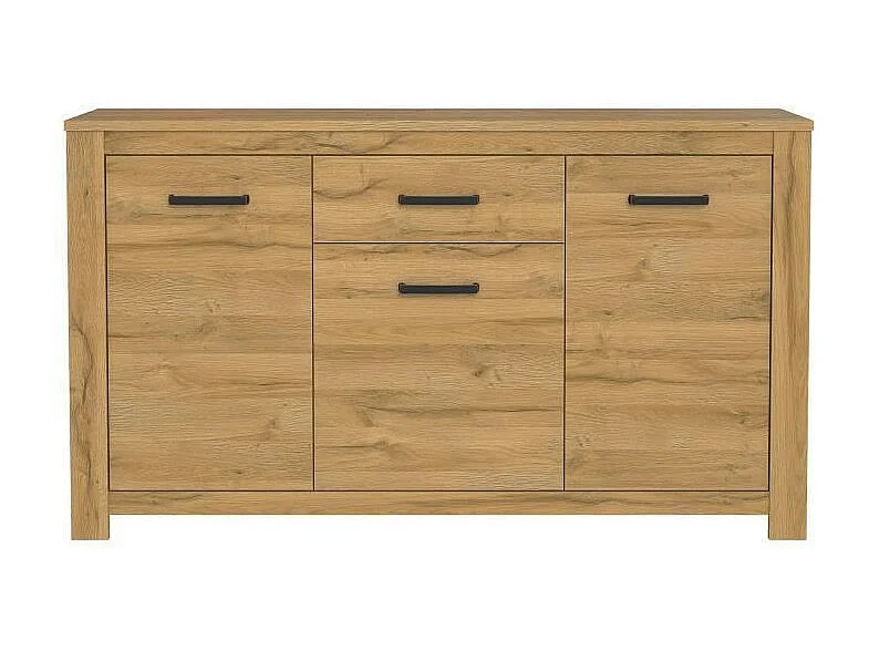 Laag dressoir - verouderd eiken - Classic - HAVANNA - 161 cm