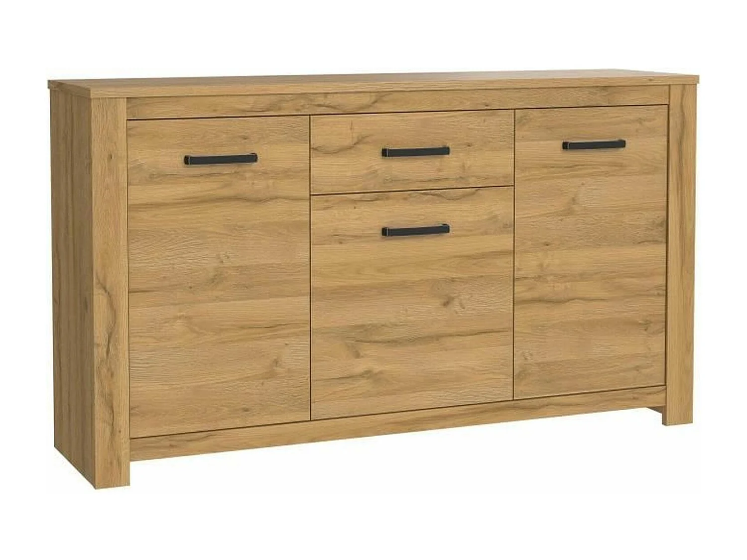 Laag dressoir - verouderd eiken - Classic - HAVANNA - 161 cm