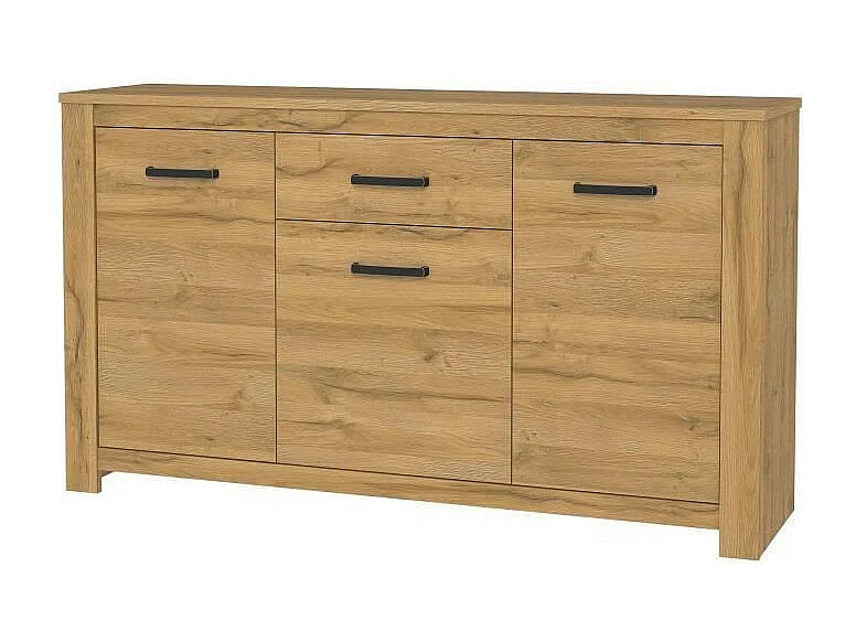 Buffet bas - Décor chene vieilli - Classique - HAVANNA - L 161 cm