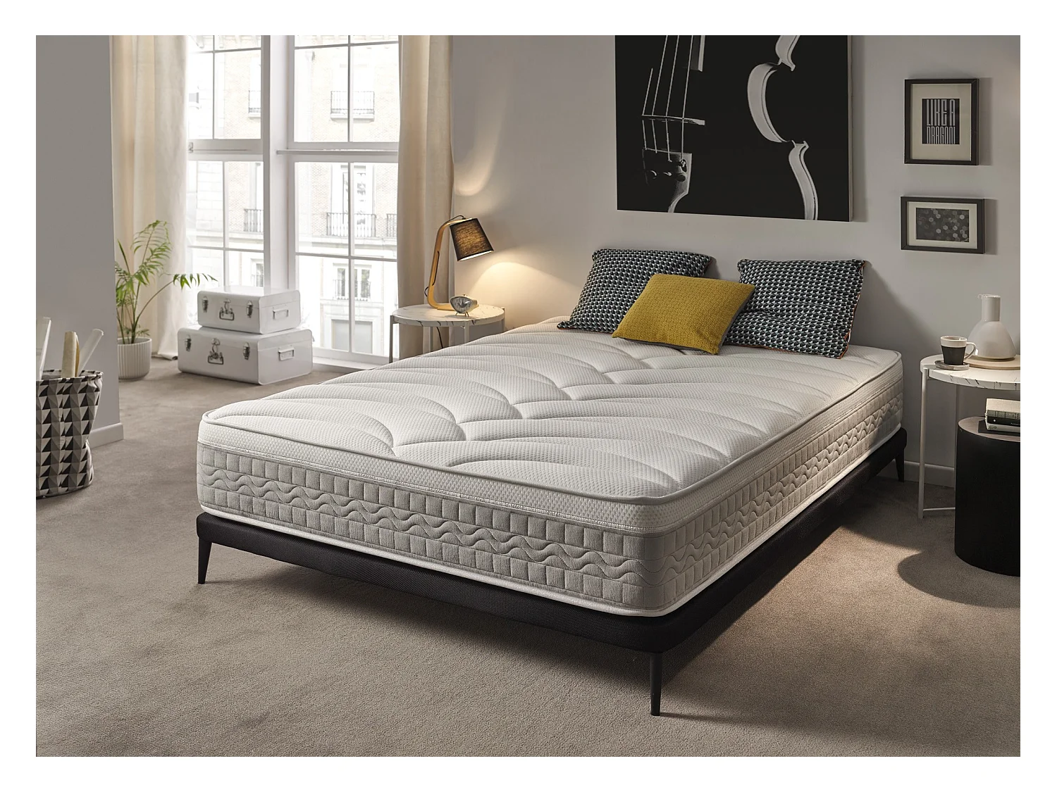 Viskoelastische Matratze Luxus Elite Silber H30 80x190 30cm±2