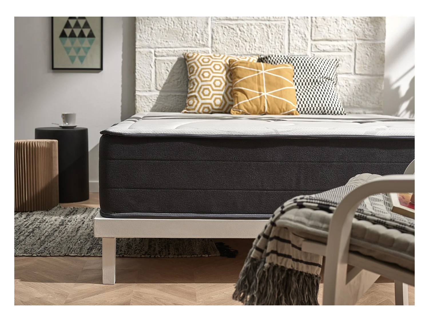 Colchón Muelles Ensacados 160x190 Con ViscoGrafeno Altura 29 cm +/-2 Antibacteriano.