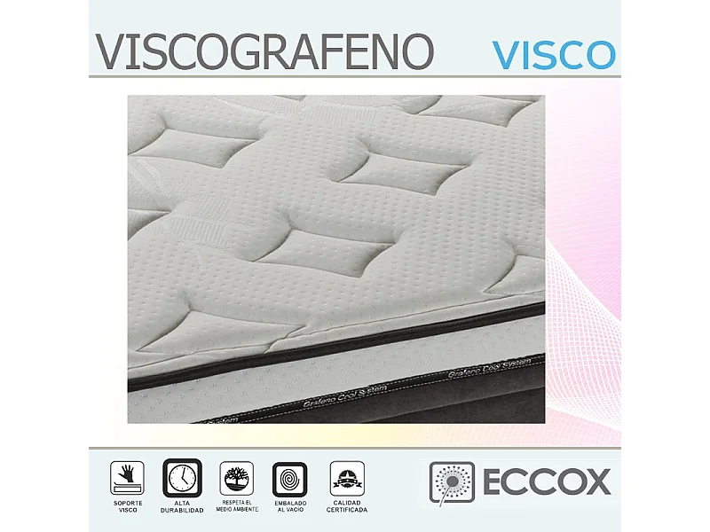 Matelas Suprême graphène 90x180 Hauteur 24cm±2 3cm Visco