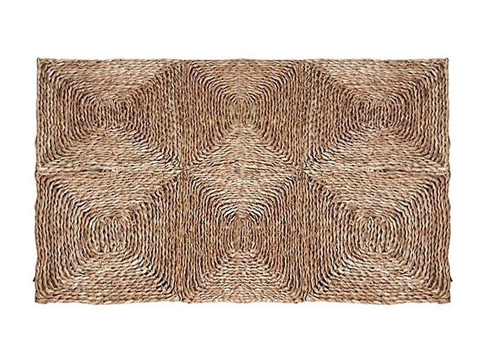 Tapis rectangulaire en jonc tressé 90 x 60 cm
