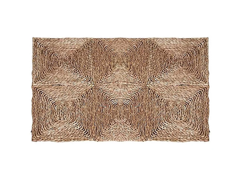 Tapis rectangulaire en jonc tressé 90 x 60 cm