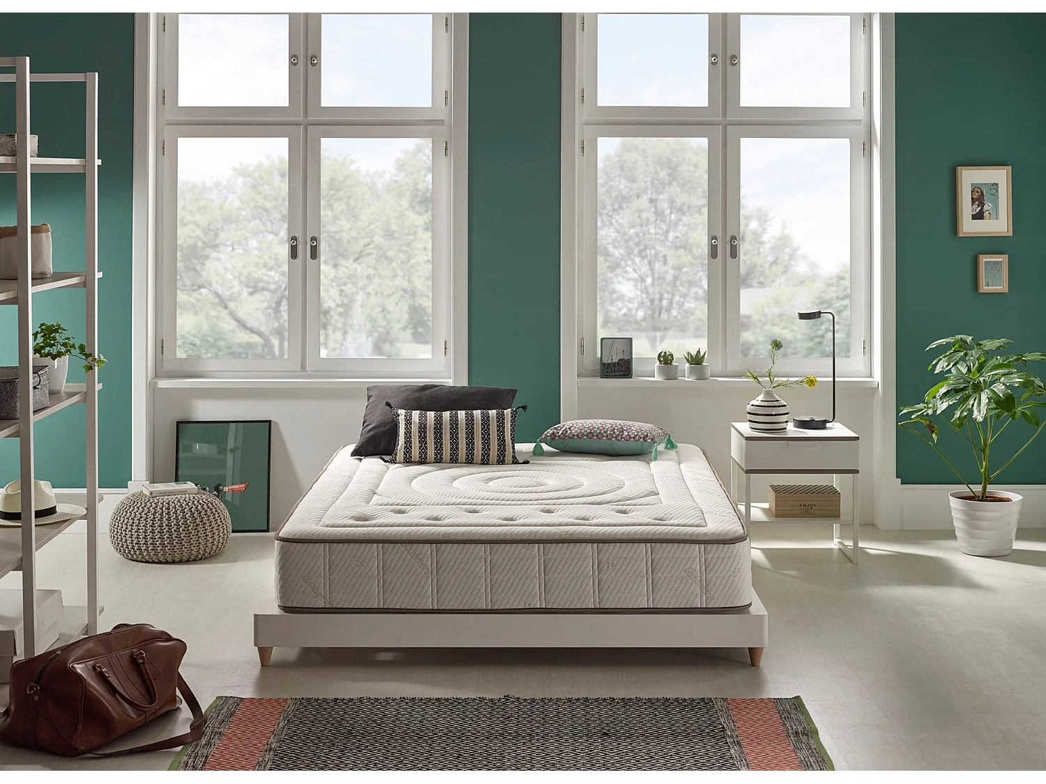 Matelas 120 x 190 Visco Cachemire Impérial Fibres Naturelles Hauteur 26 Cm ±2