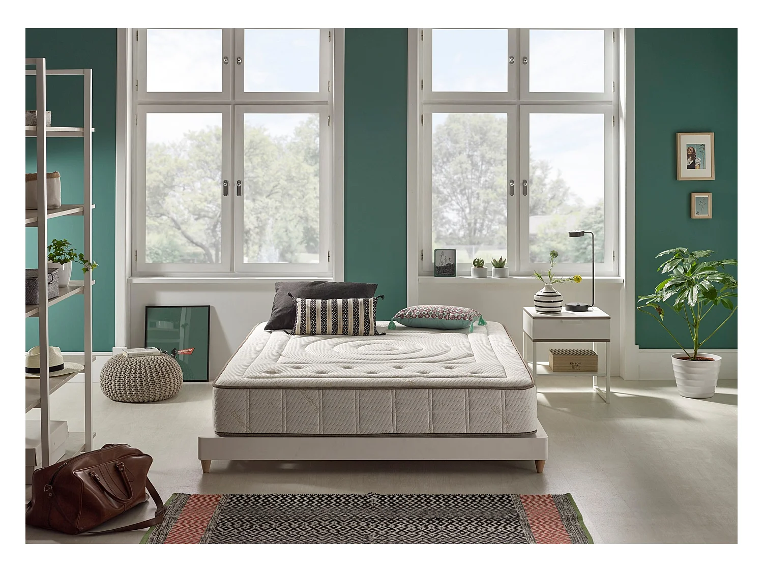 Matelas 160 x 190 Visco Cachemire Impérial Fibres Naturelles Hauteur 26 Cm ±2
