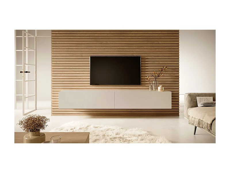 TV-Möbel - 200 cm - taupe (graubeige) - BISIRA