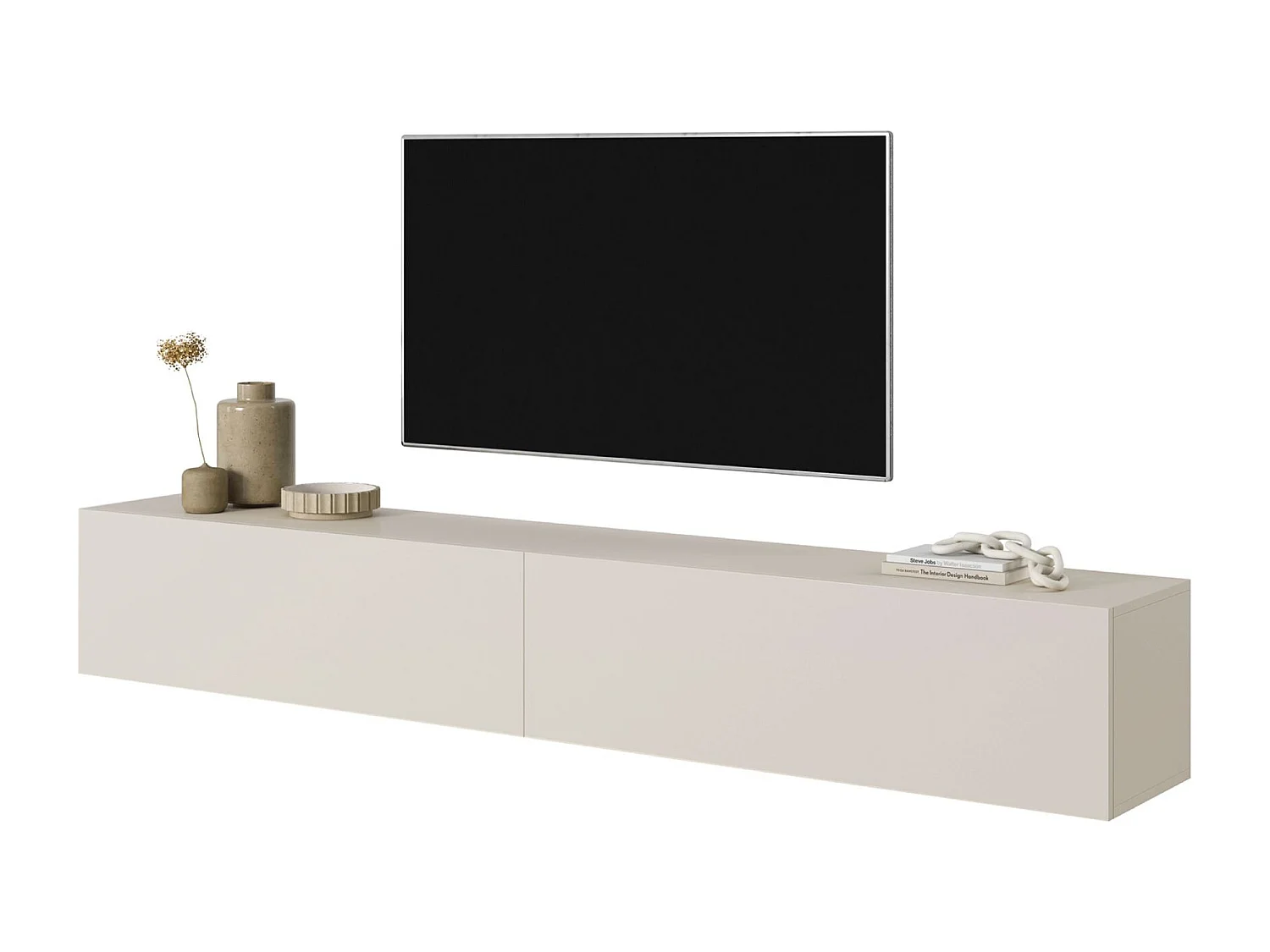 TV-Möbel - 200 cm - taupe (graubeige) - BISIRA