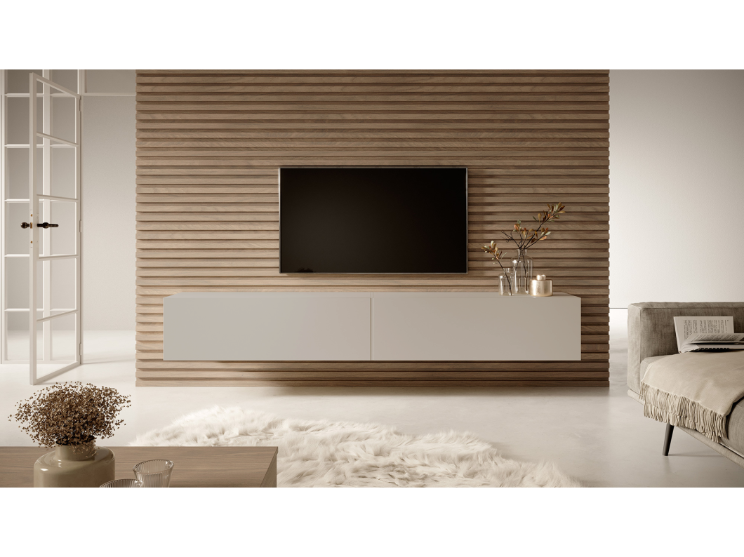 TV-meubel - 200 cm - taupe (grijsbeige) - BISIRA