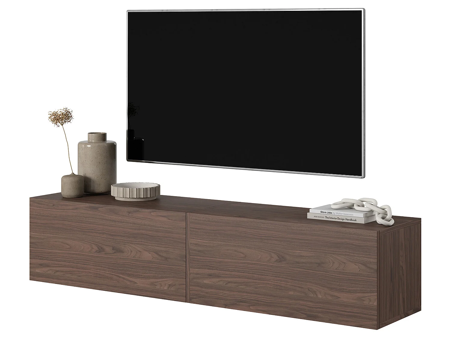 TV-meubel 140 cm - Walnoot - BISIRA