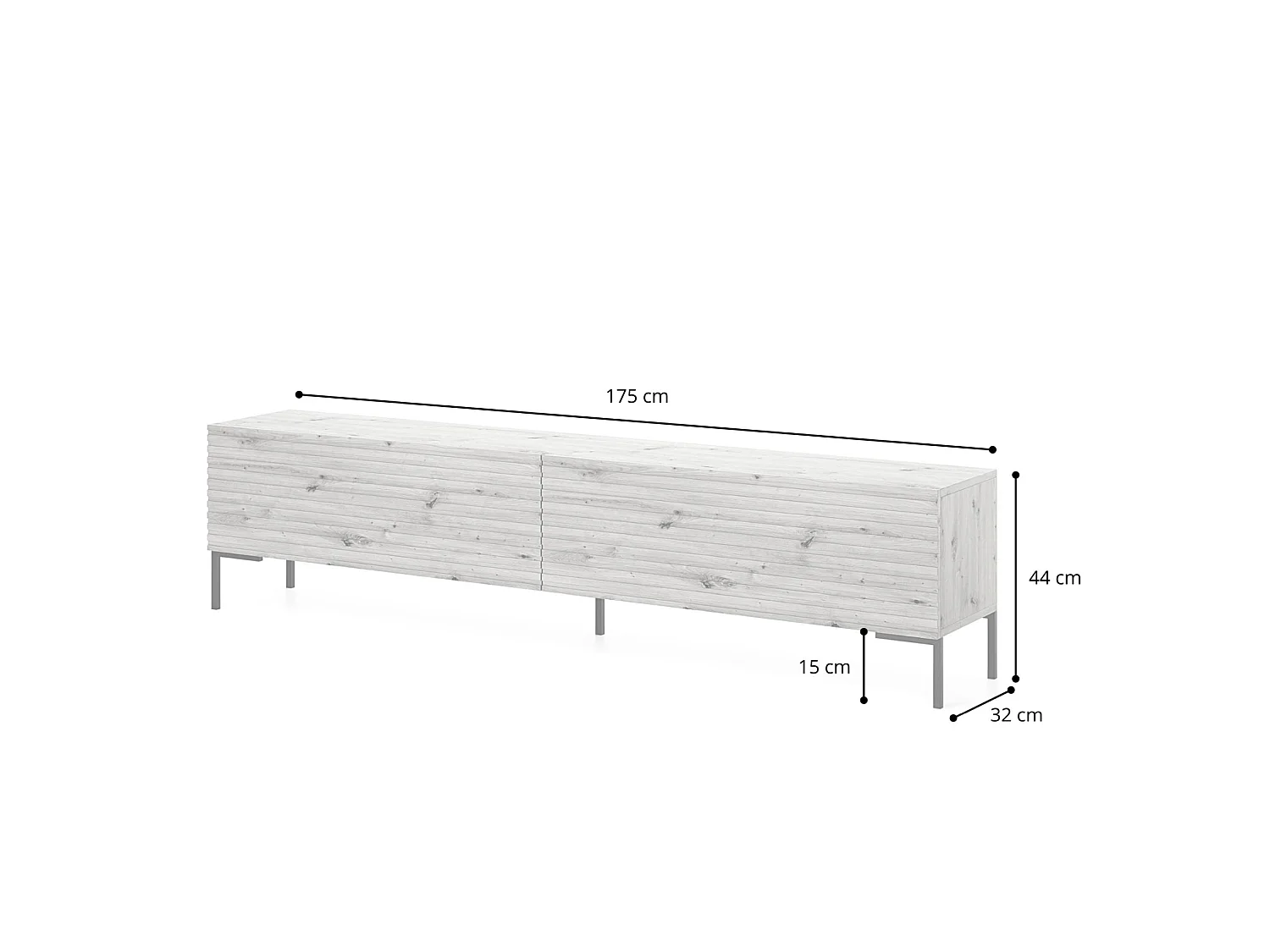 Meuble TV - 175 cm - taupe (gris-beige) - LAMMELO