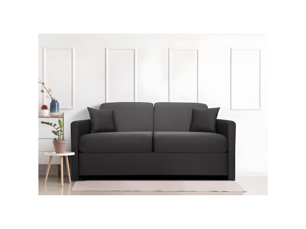 XENON Canapé convertible 3 places gris ardoise matelas Dunlopillo 140cm