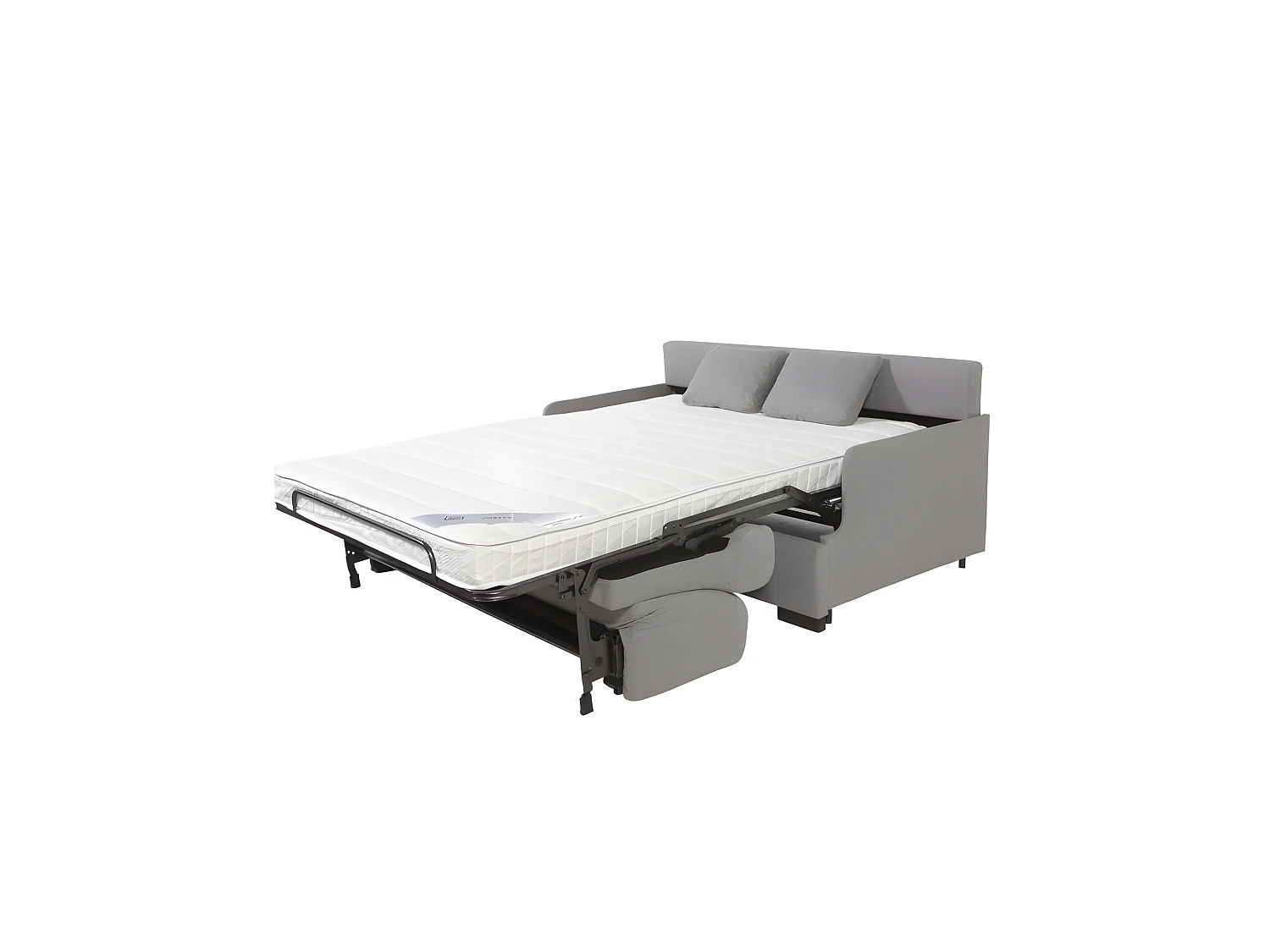 BILBO Canapé convertible 3 places gris matelas Simmons 140cm
