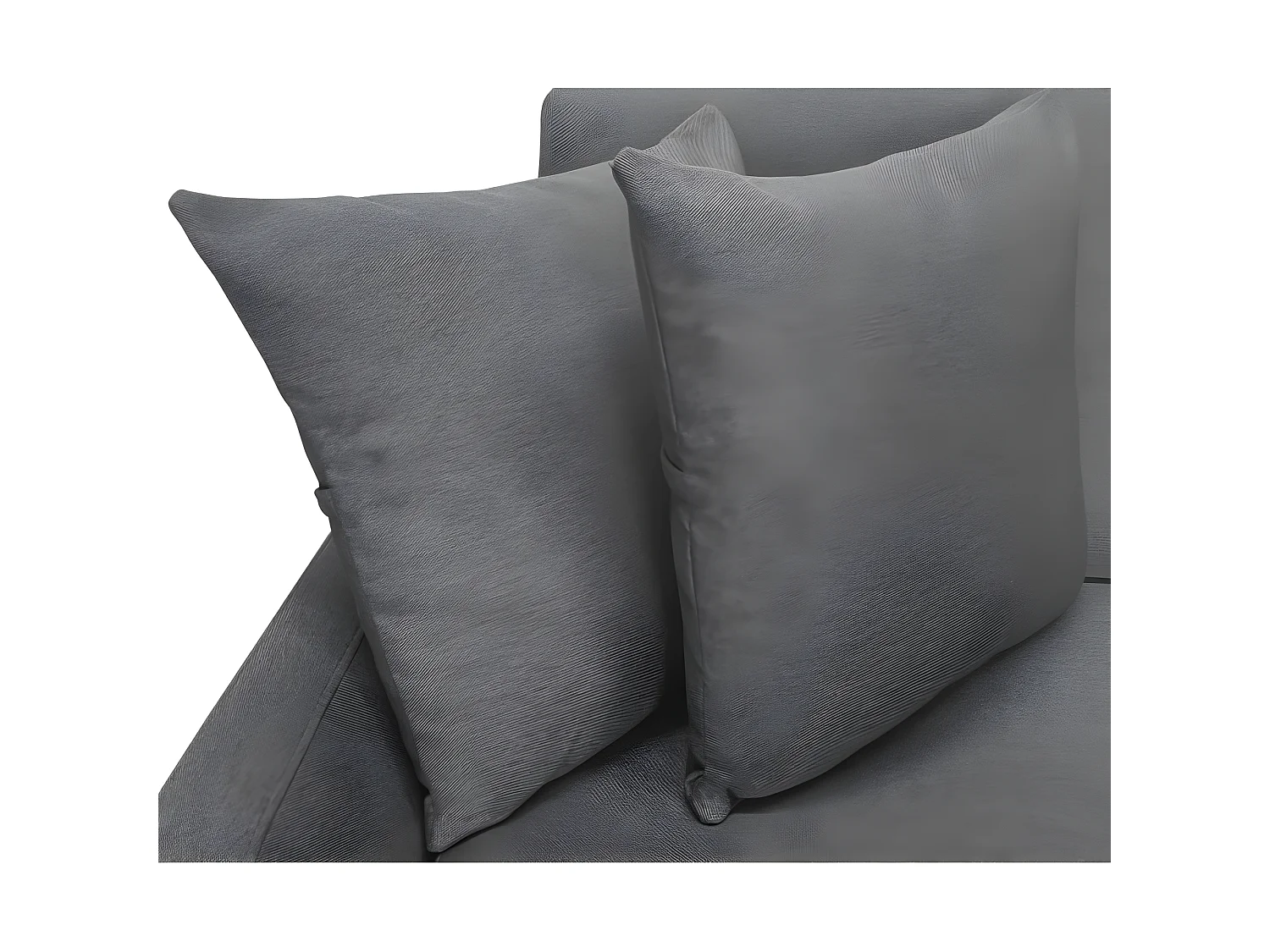 MODESTO Canapé convertible 3 places gris matelas Dunlopillo 140cm