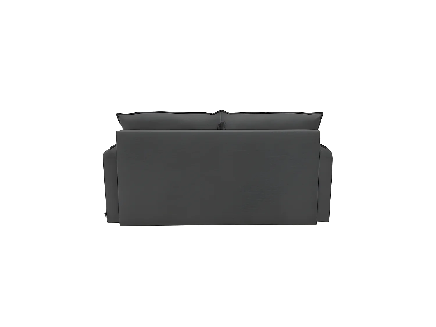 OLLIE Canapé convertible 3 places noir matelas Dunlopillo 140cm
