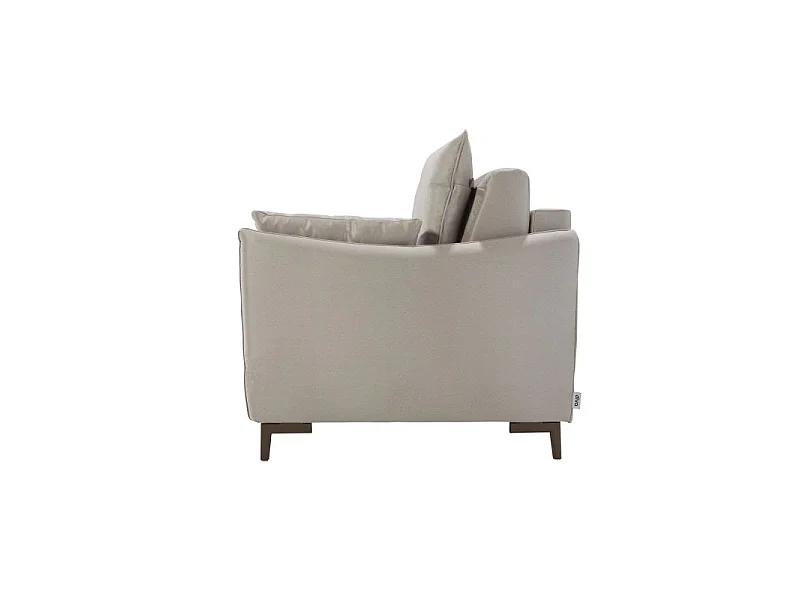 PICADILY Canapé convertible 3 places beige matelas Dunlopillo 140cm